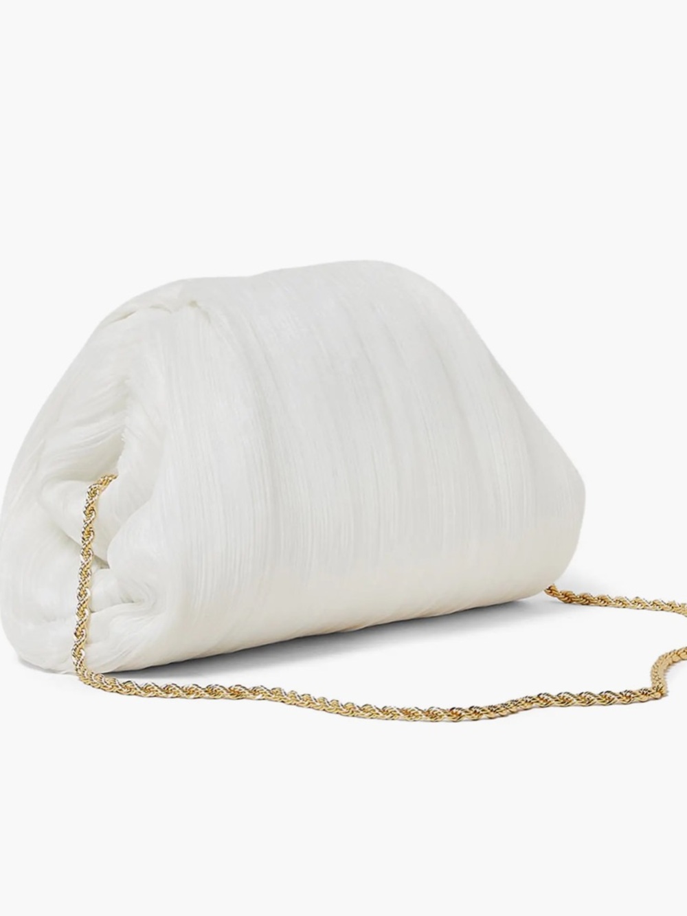 Loeffler Randall Bailey Half Moon Clutch with Gold Chain